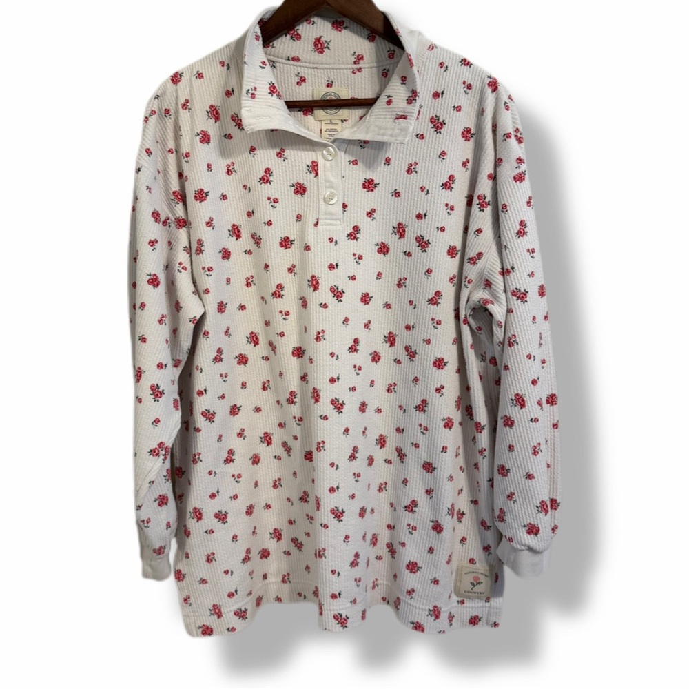 Vintage Victoria’s Secret Country Floral Thermal Lounge Top L Cottagecore